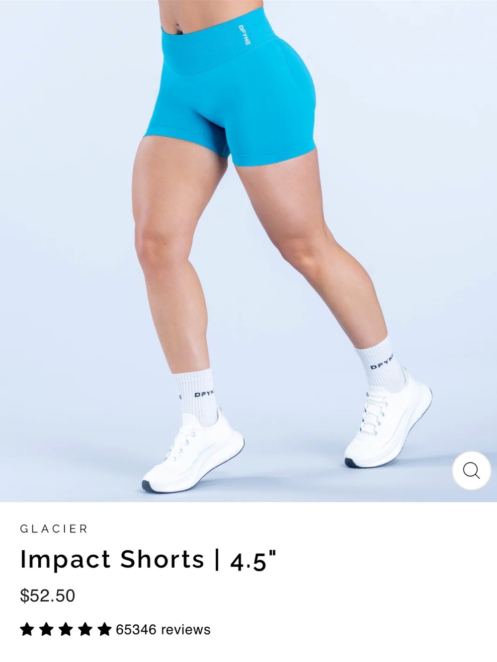 Glacier Impact Shorts 4.5" - Turquoise - Picture 2 of 5